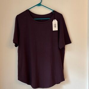 Universal Standard crewneck "Tee Rex" plum/purple Size S (14--16) NWT